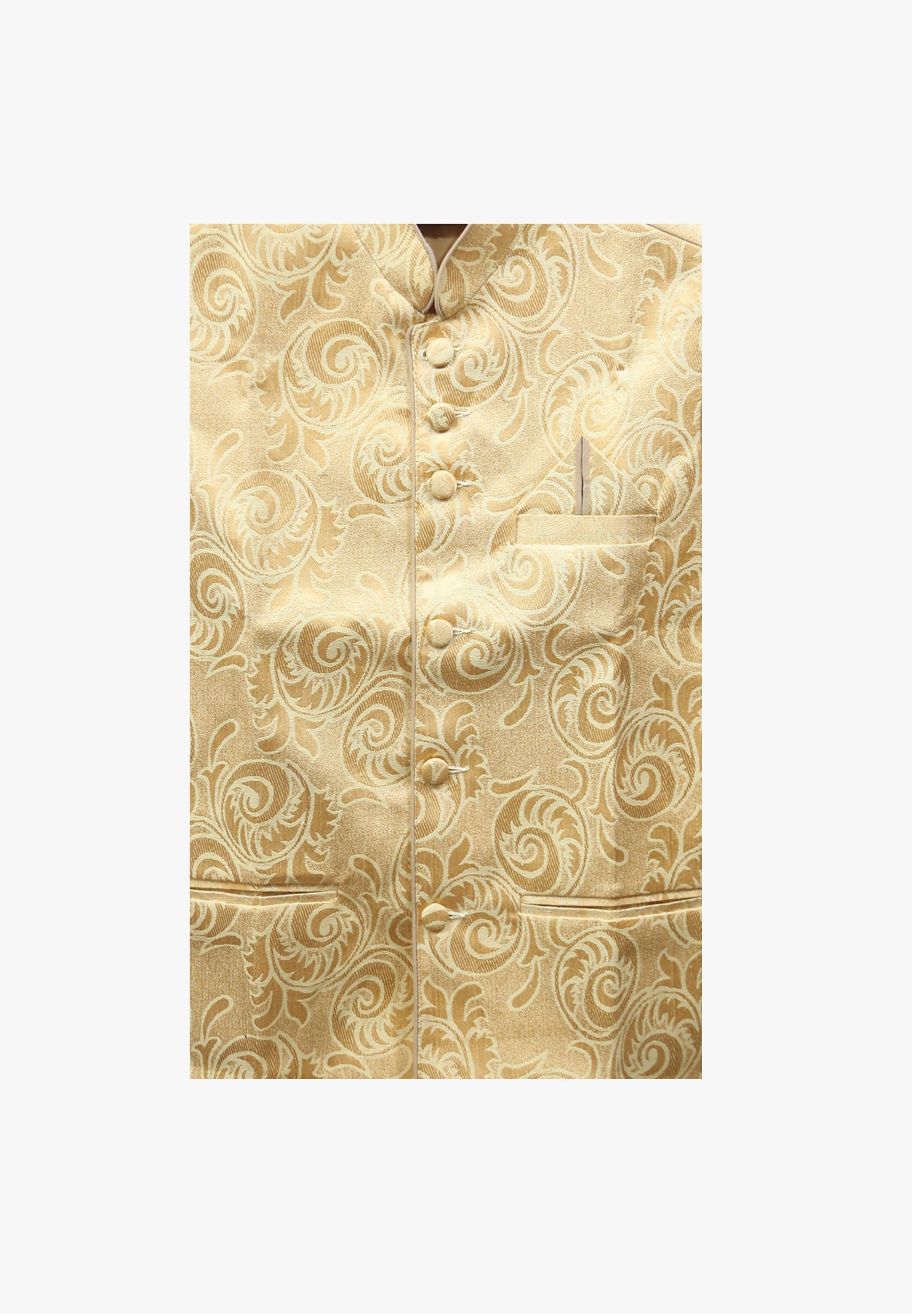 Golden khadi body-print party koti
