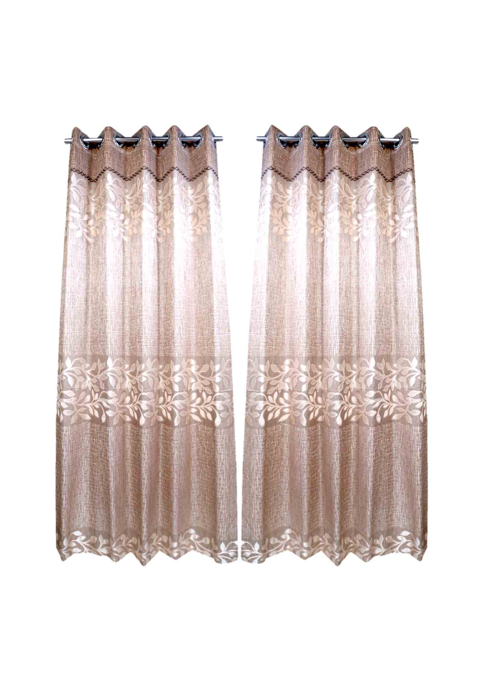 Golden thread stitch work regular curtain