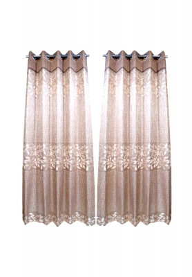 Golden thread stitch work regular curtain