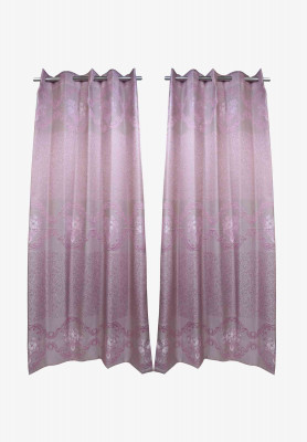 Light purple thread stitch regular curtain