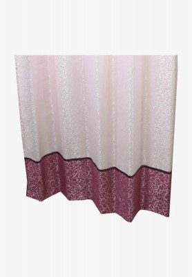 Pink cotton embroidery regular curtain