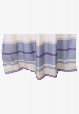 Blue-pink cotton plain curtain