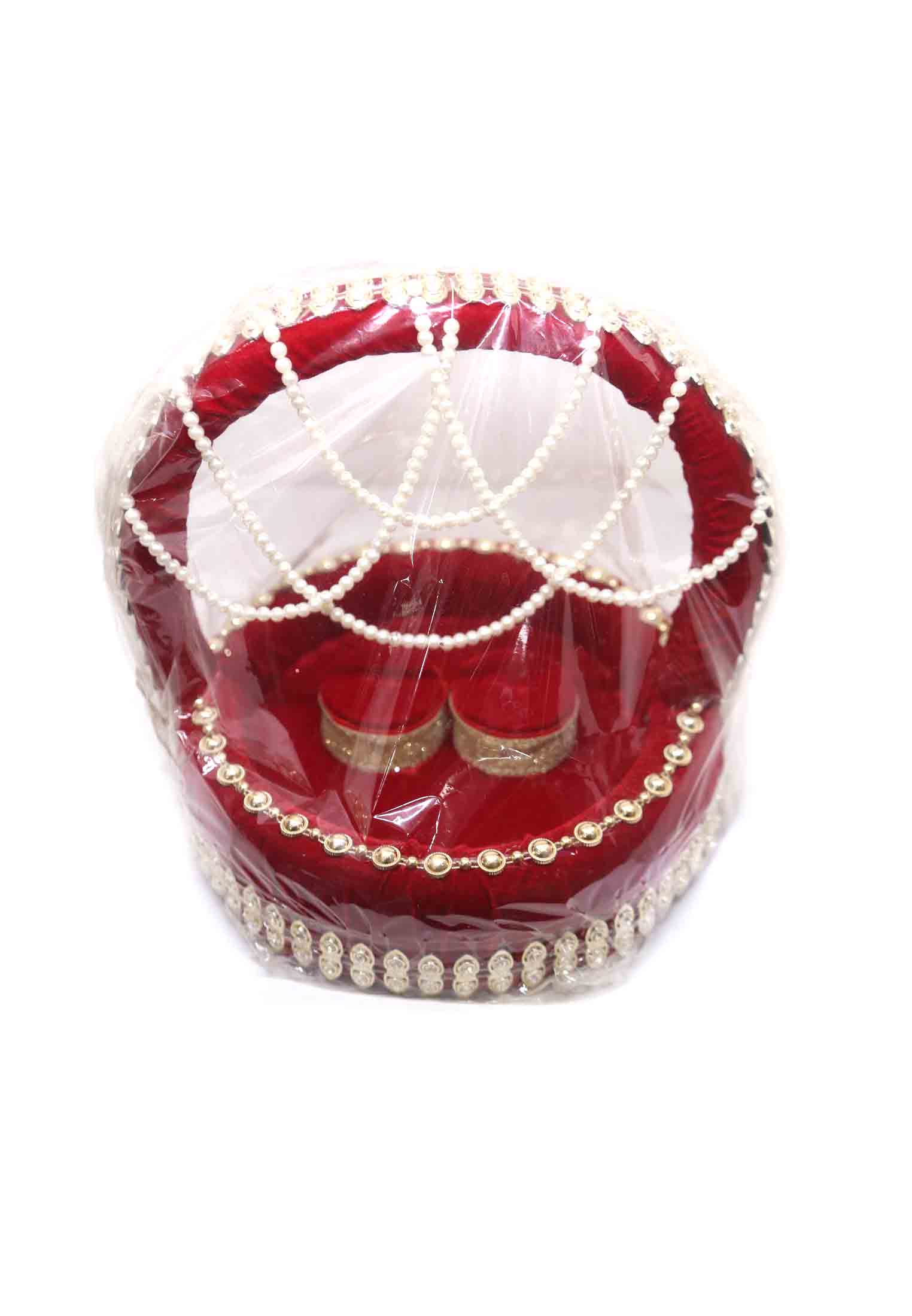 Maroon velvet wedding dala