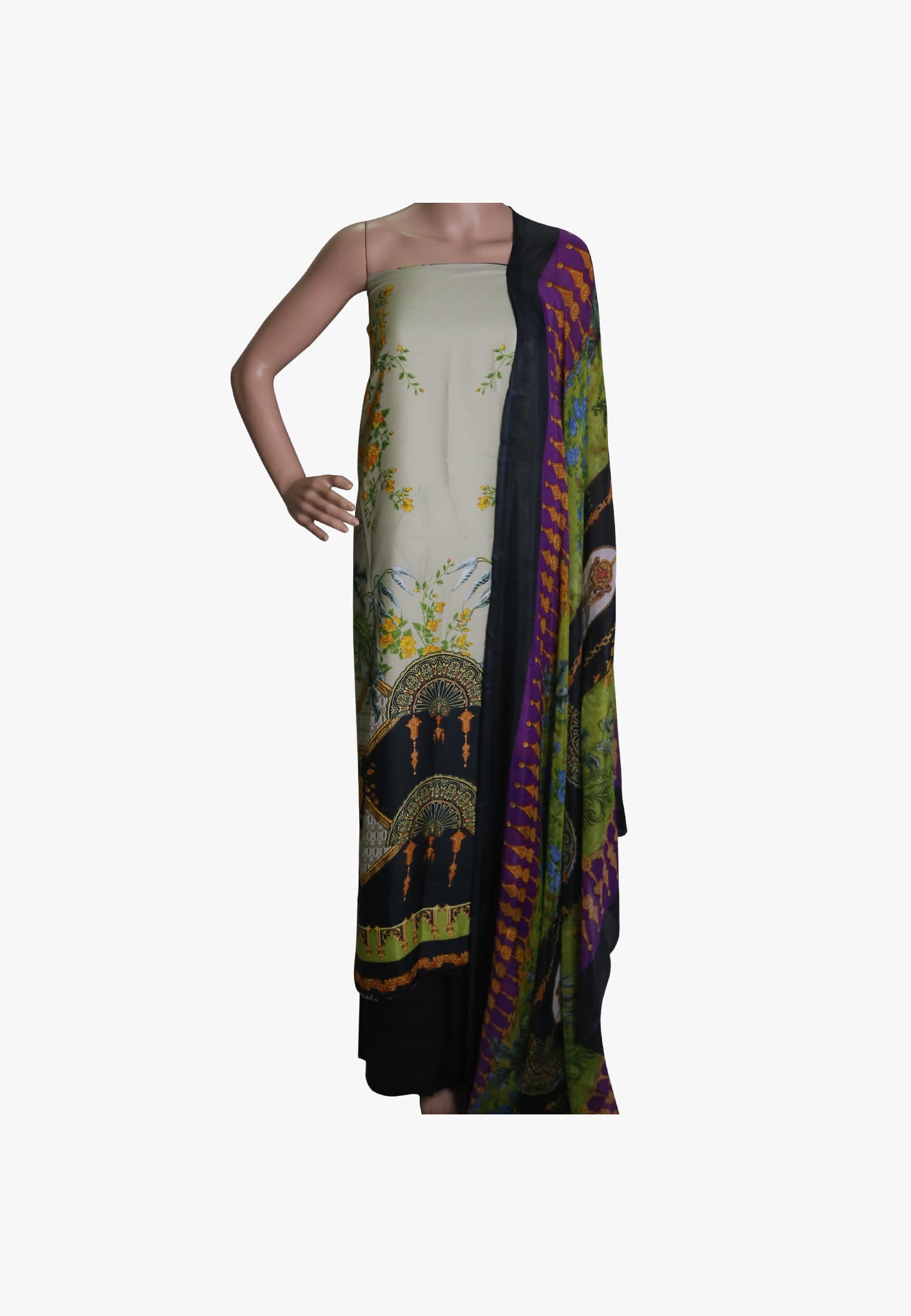 Multi color printed three piece
