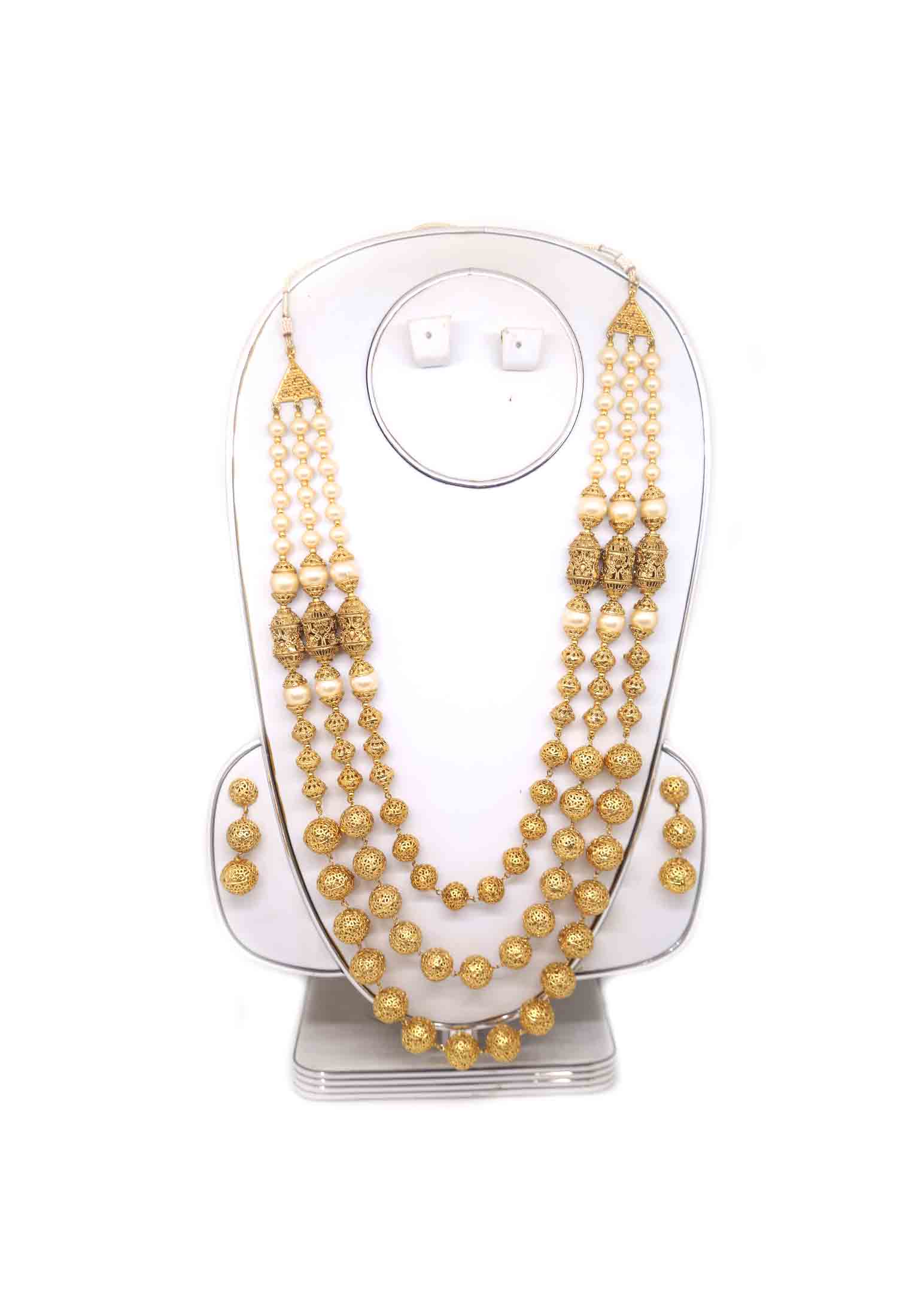 Golden pearl gold plate wedding sita set
