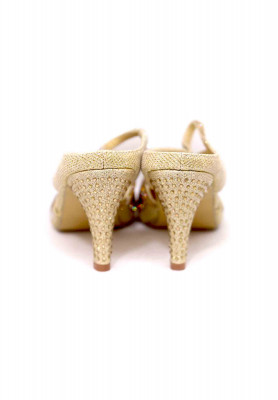 Antic-golden stone pencil heel