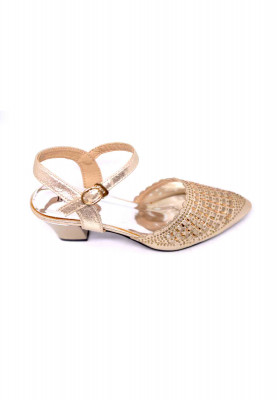 Glassy pattern stone karchupi box heel