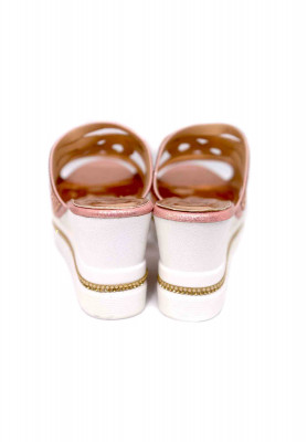 Artificial leather stone boston heel