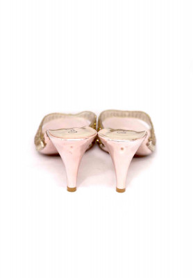 Golden selolight stone ceramics heel
