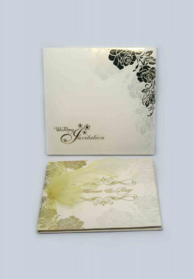Folding style wedding invitation card