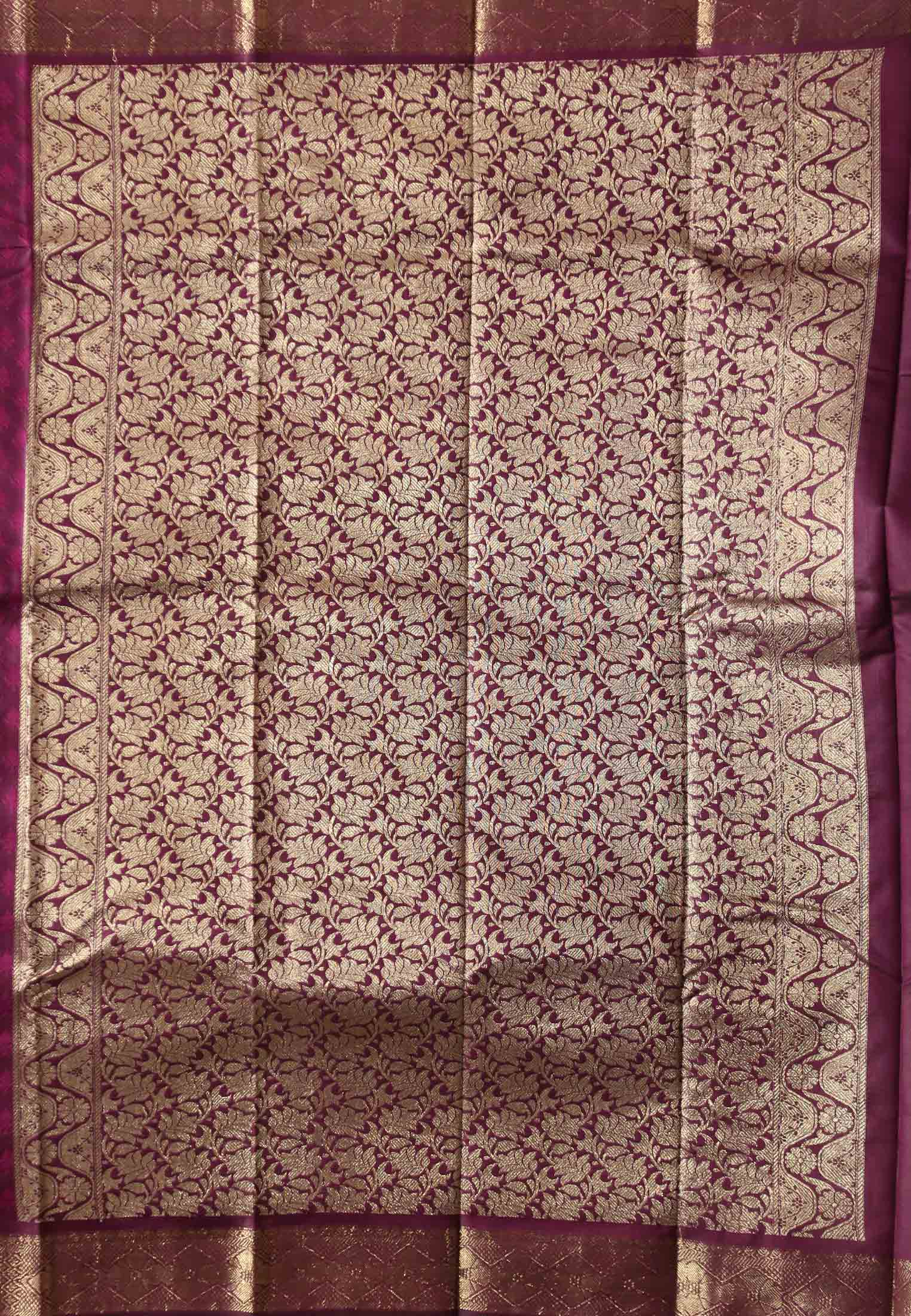 Deep purple dhupiyan benarashi saree