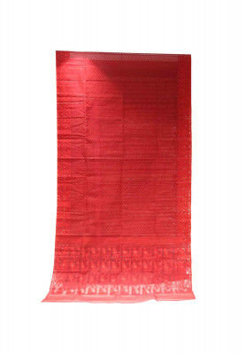 Red handicrafts work benarashi saree