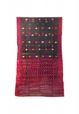 Half silk thread work saree