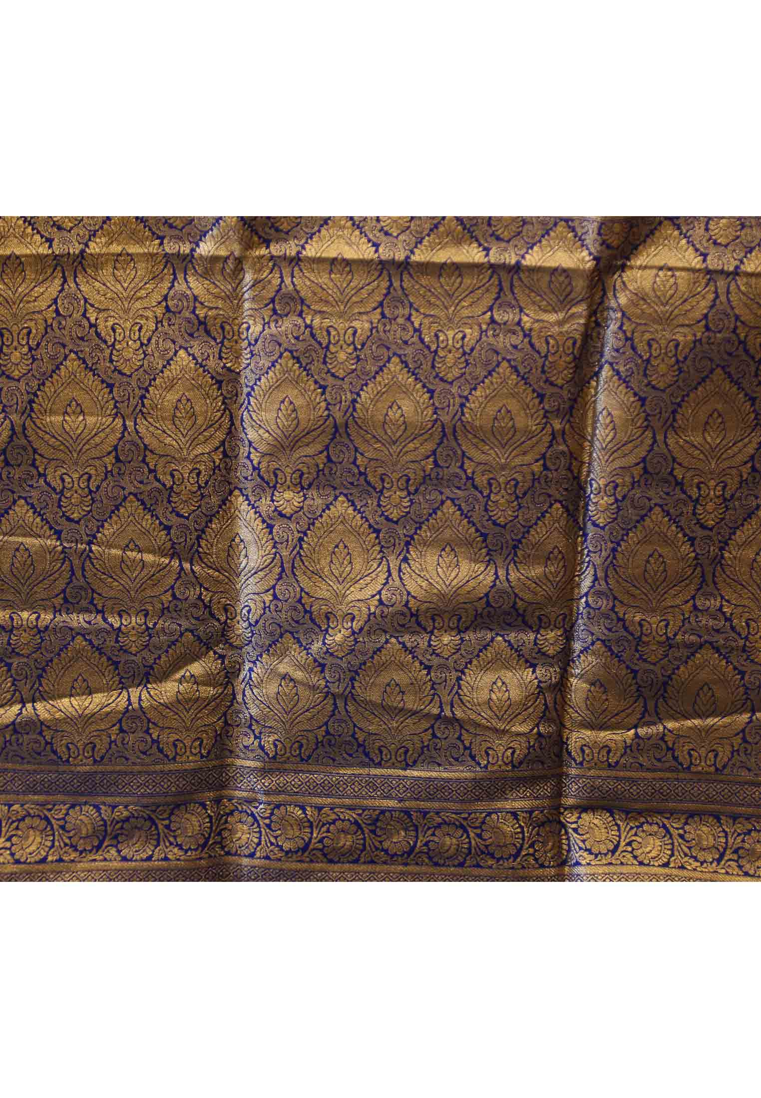 Royal blue jori work benarasi saree