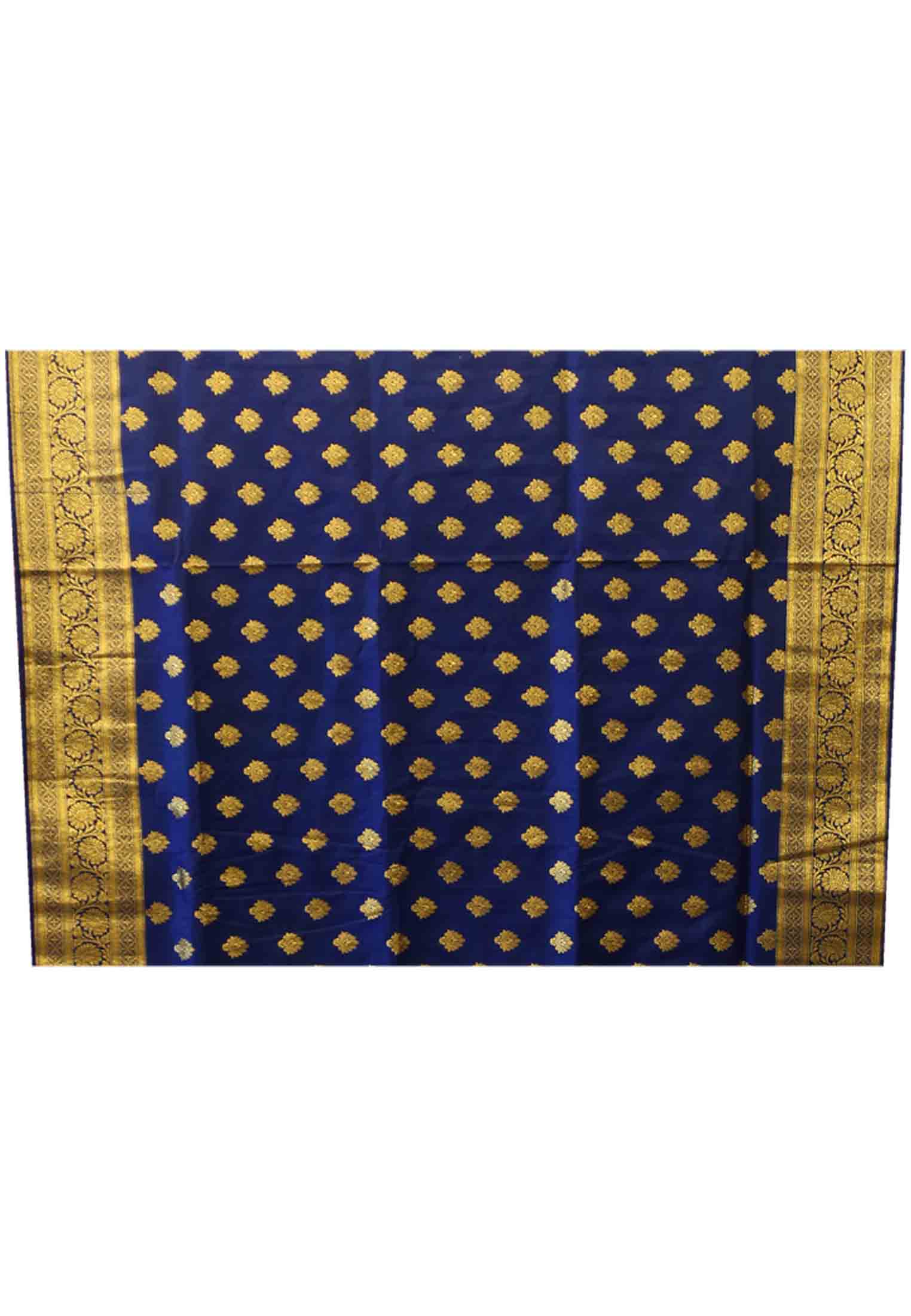 Royal blue jori work benarasi saree