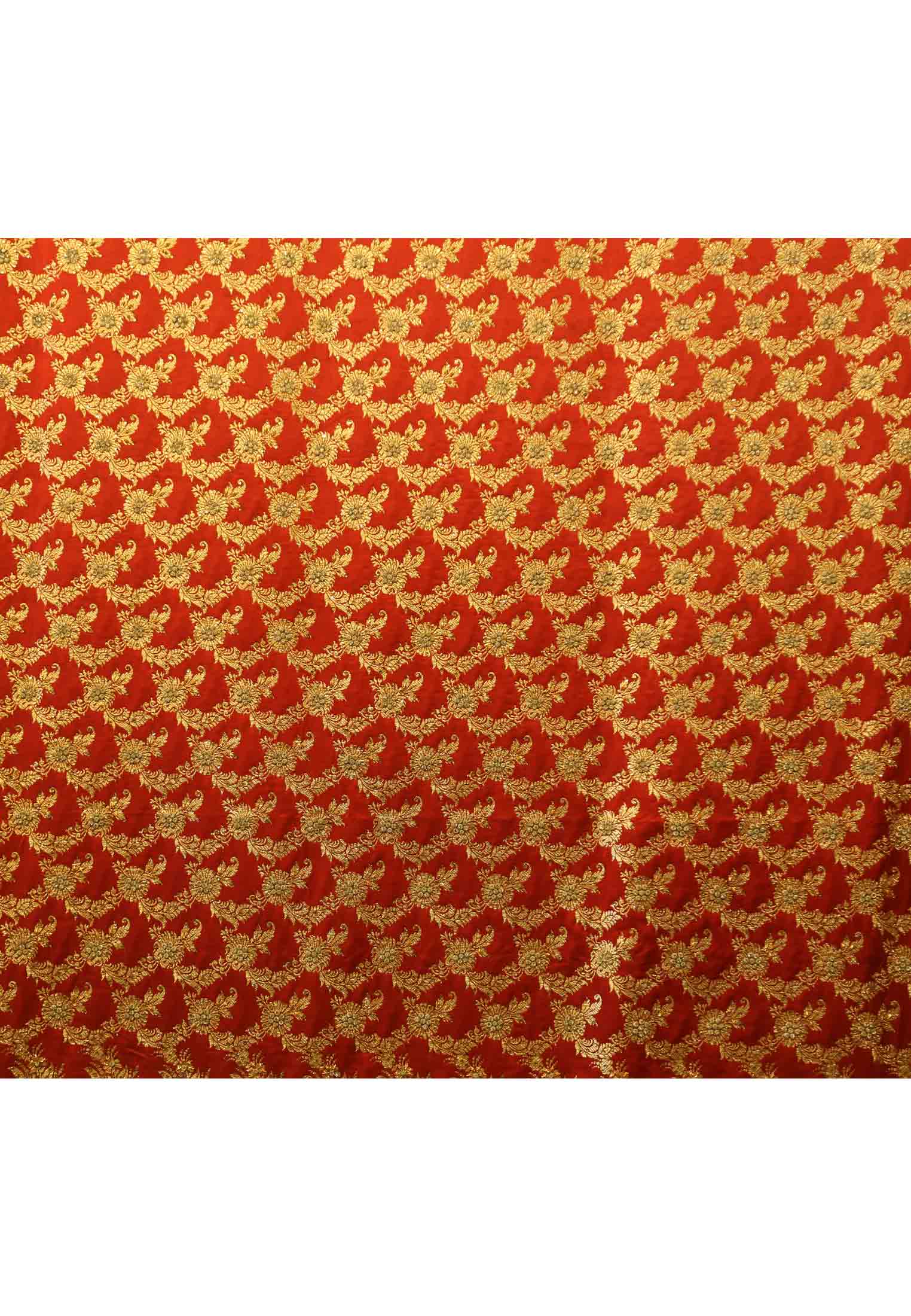 Maroon stone jori work benarasi saree