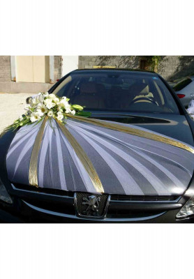 Flower ribbon car decoration