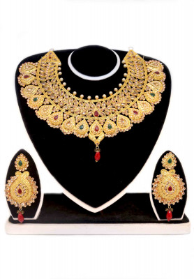 Affordable Gold Plated Jarwa Set