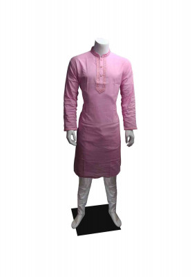 Pink Cotton Panjabi