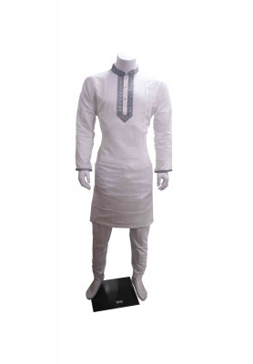 Affordable White Cotton Panjabi