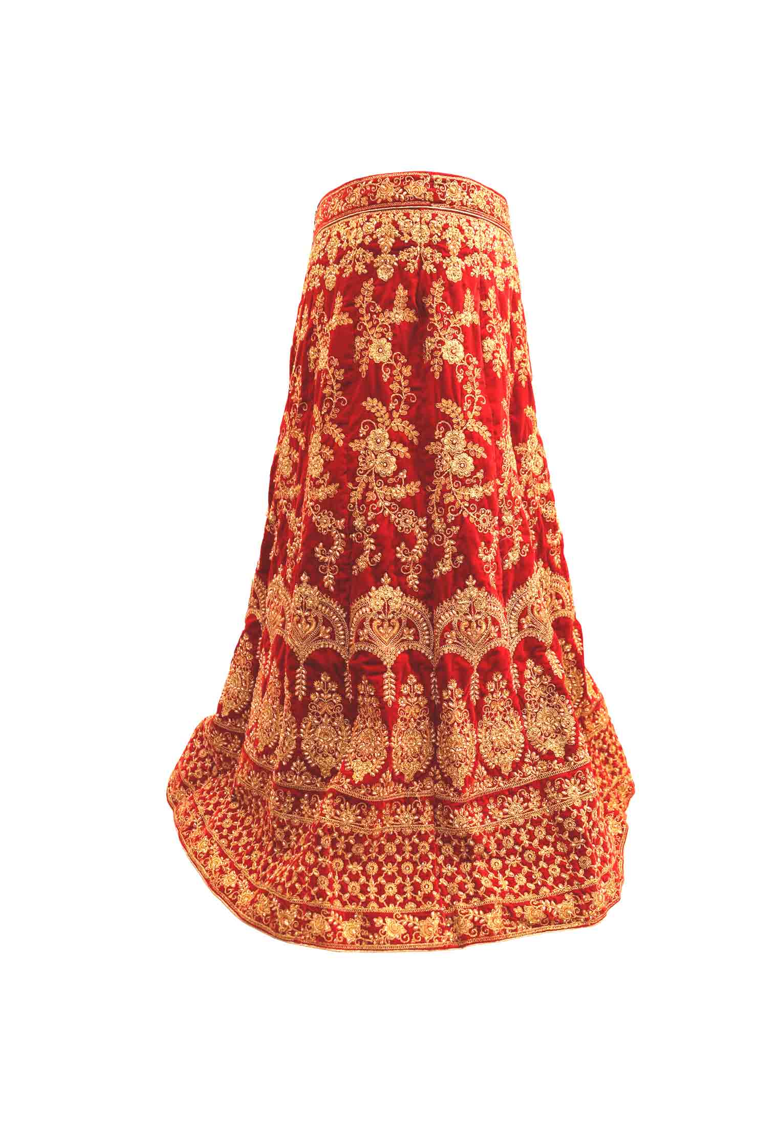 Maroon Velvet Lehenga