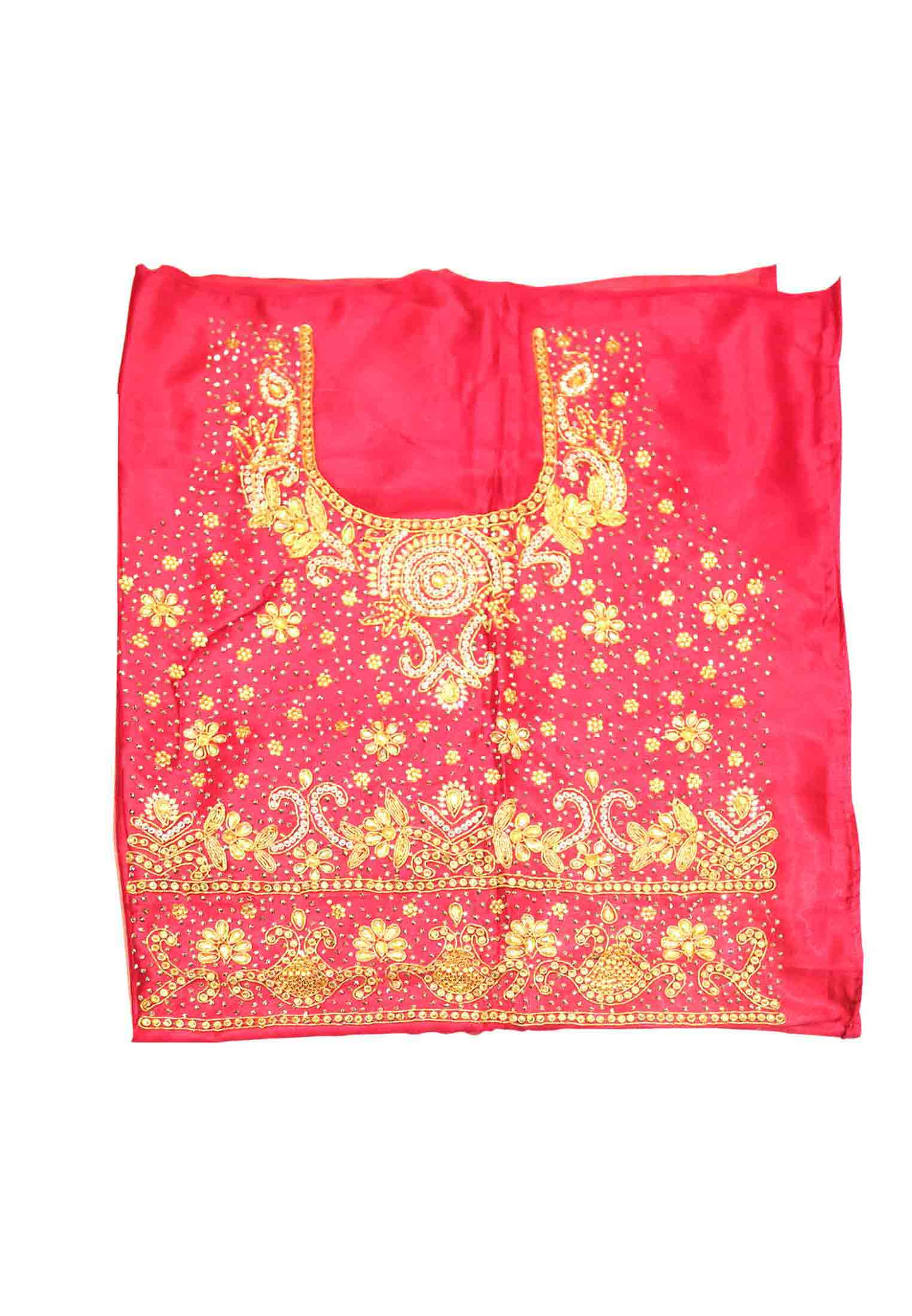 Magenta Net Lehenga