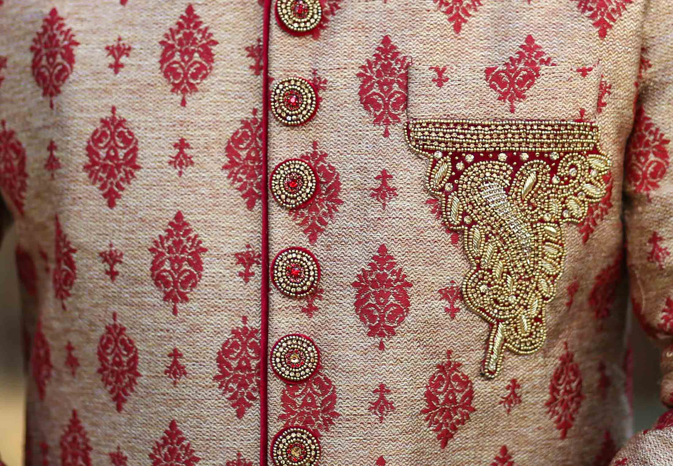 Maroon Color Sherwani for Rent
