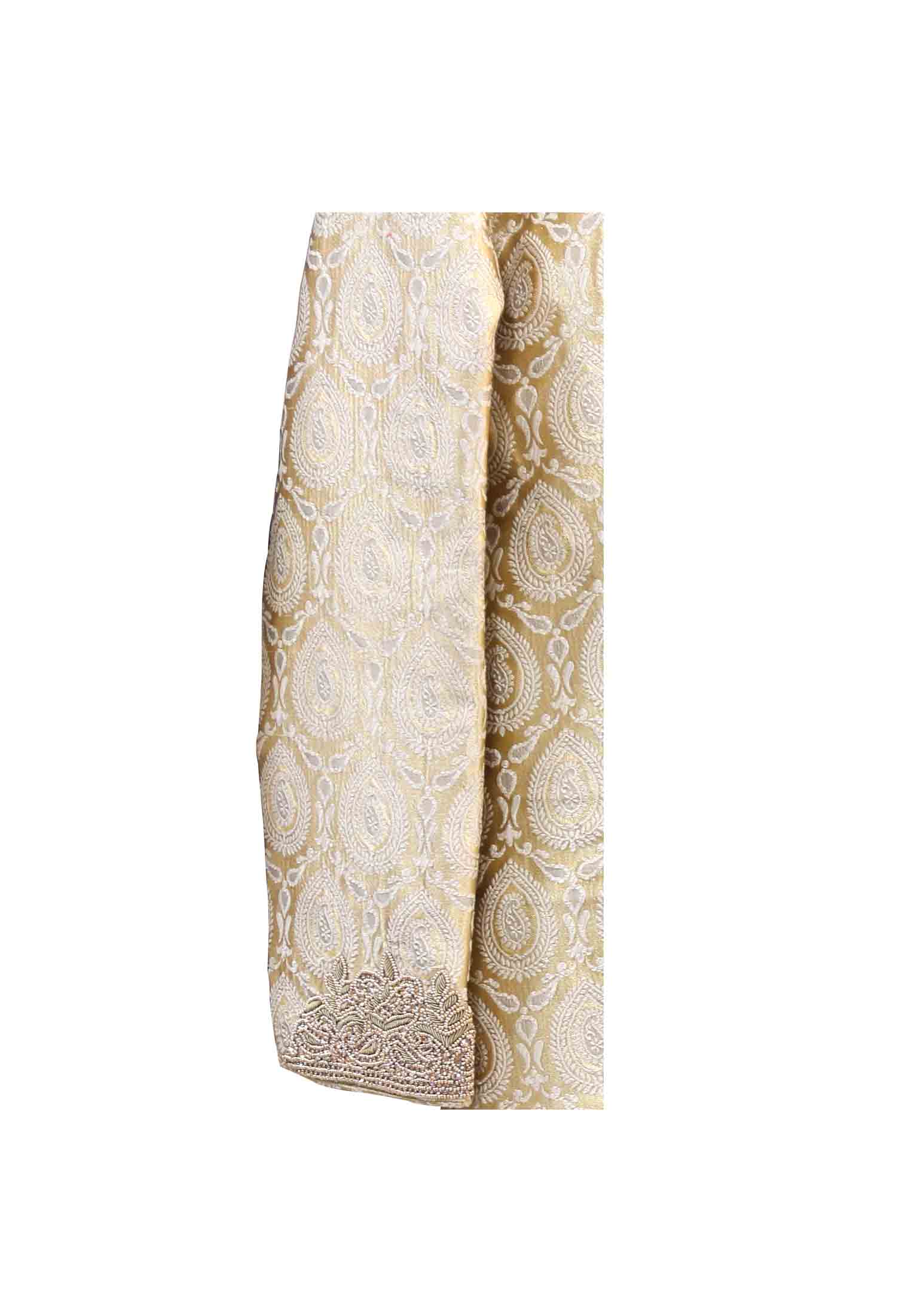 Deep Golden Katan Sherwani