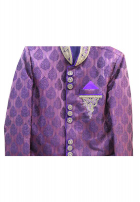 Purple Katan Sherwani