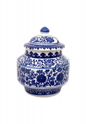 Blue and White Candy Pot