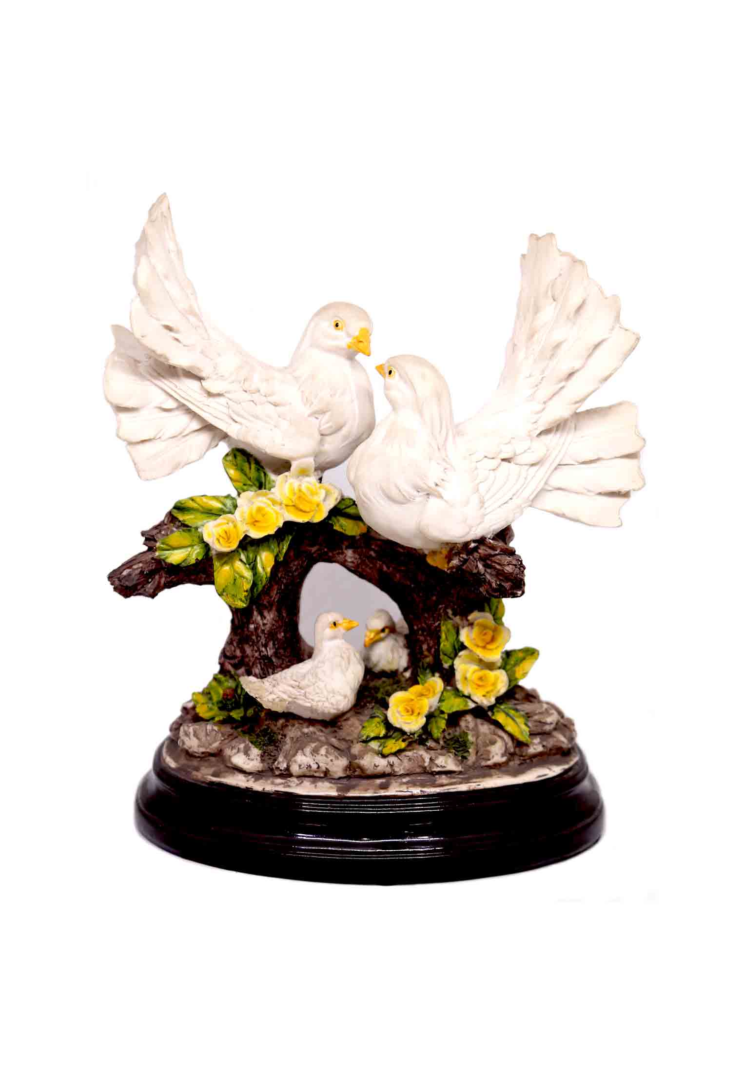 Unique concept showpiece of pigeons