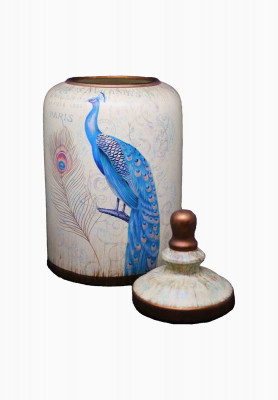 Blue peacock Candy pot
