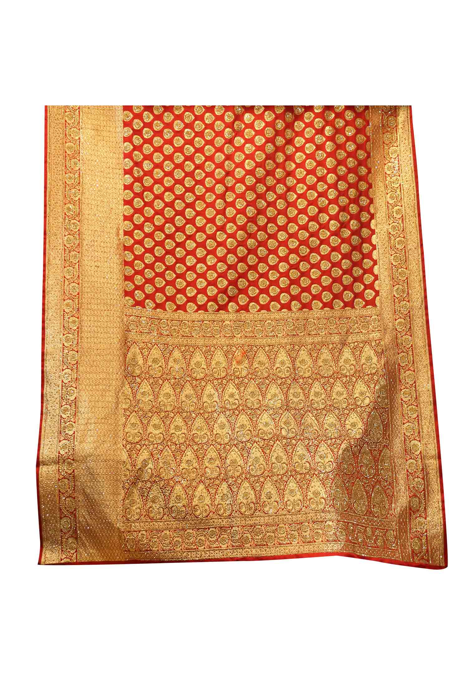 Red and Blue Benarasi Saree