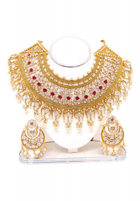 Gold Plated Jarwa Necklace