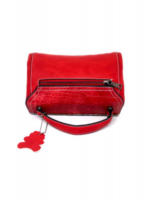 Red Color Artificial leather  Party Purse