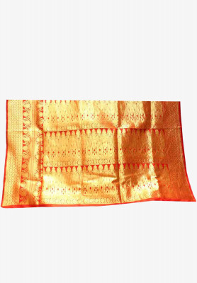 Red and Golden Benarasi Saree
