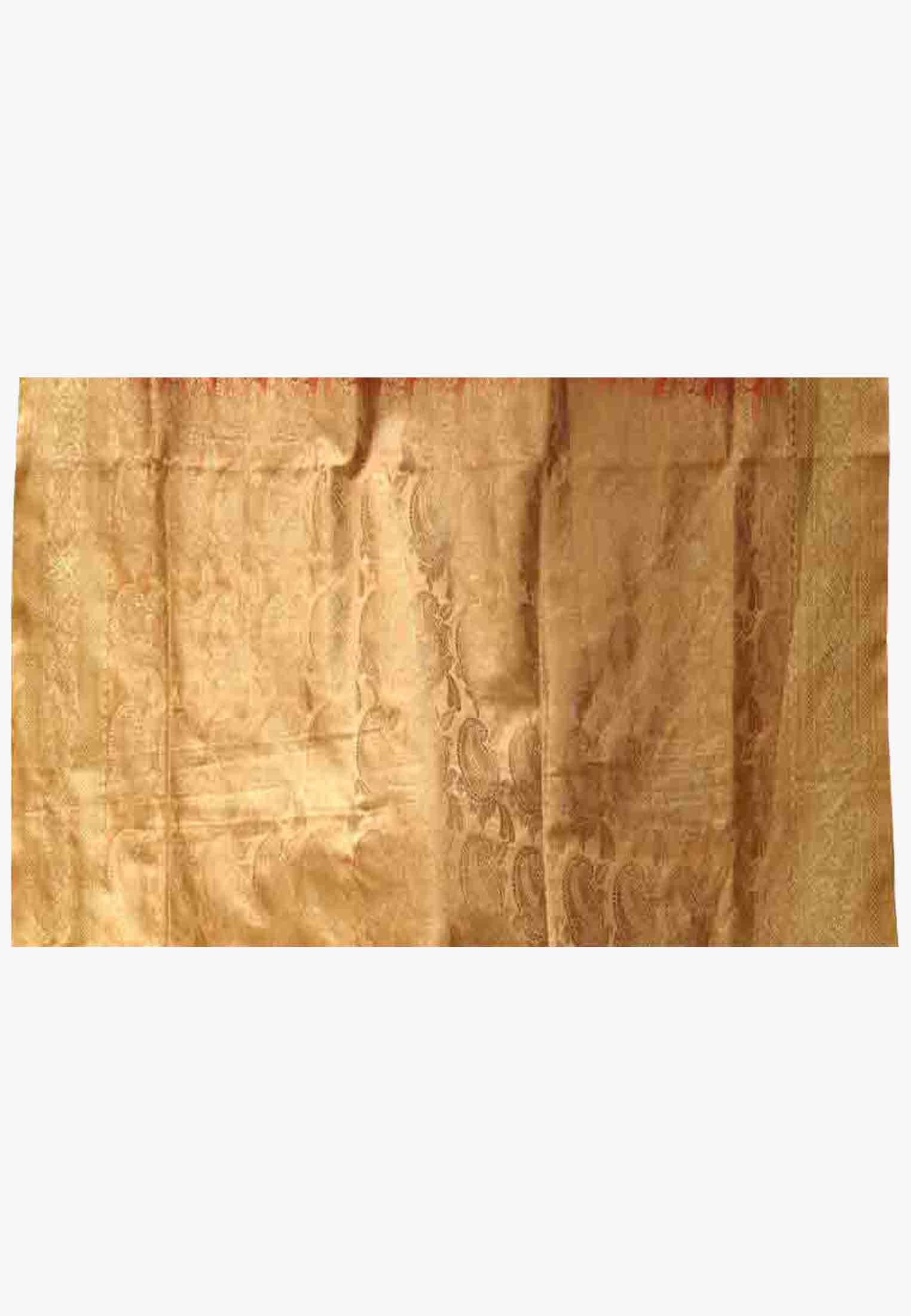 Maroon and Golden Benarasi Saree