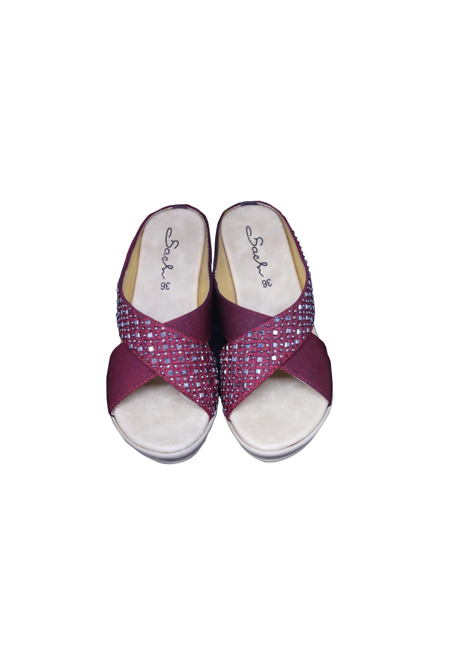 Maroon Semi Heel