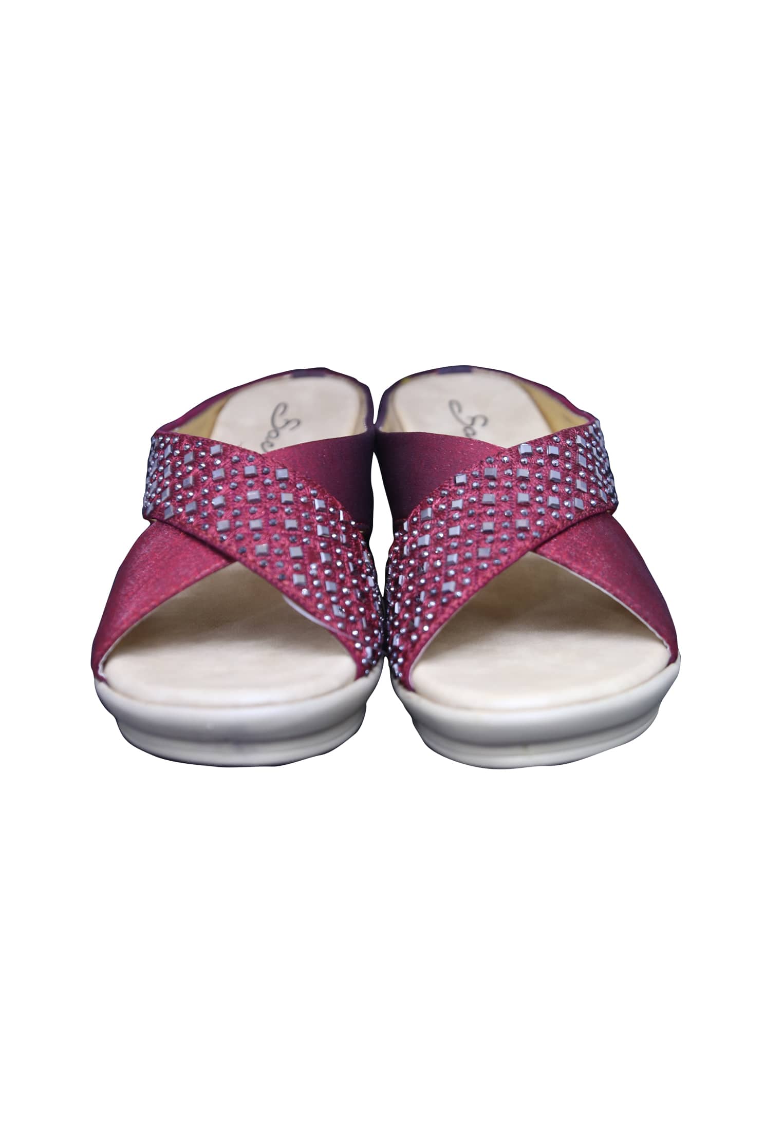 Maroon Semi Heel