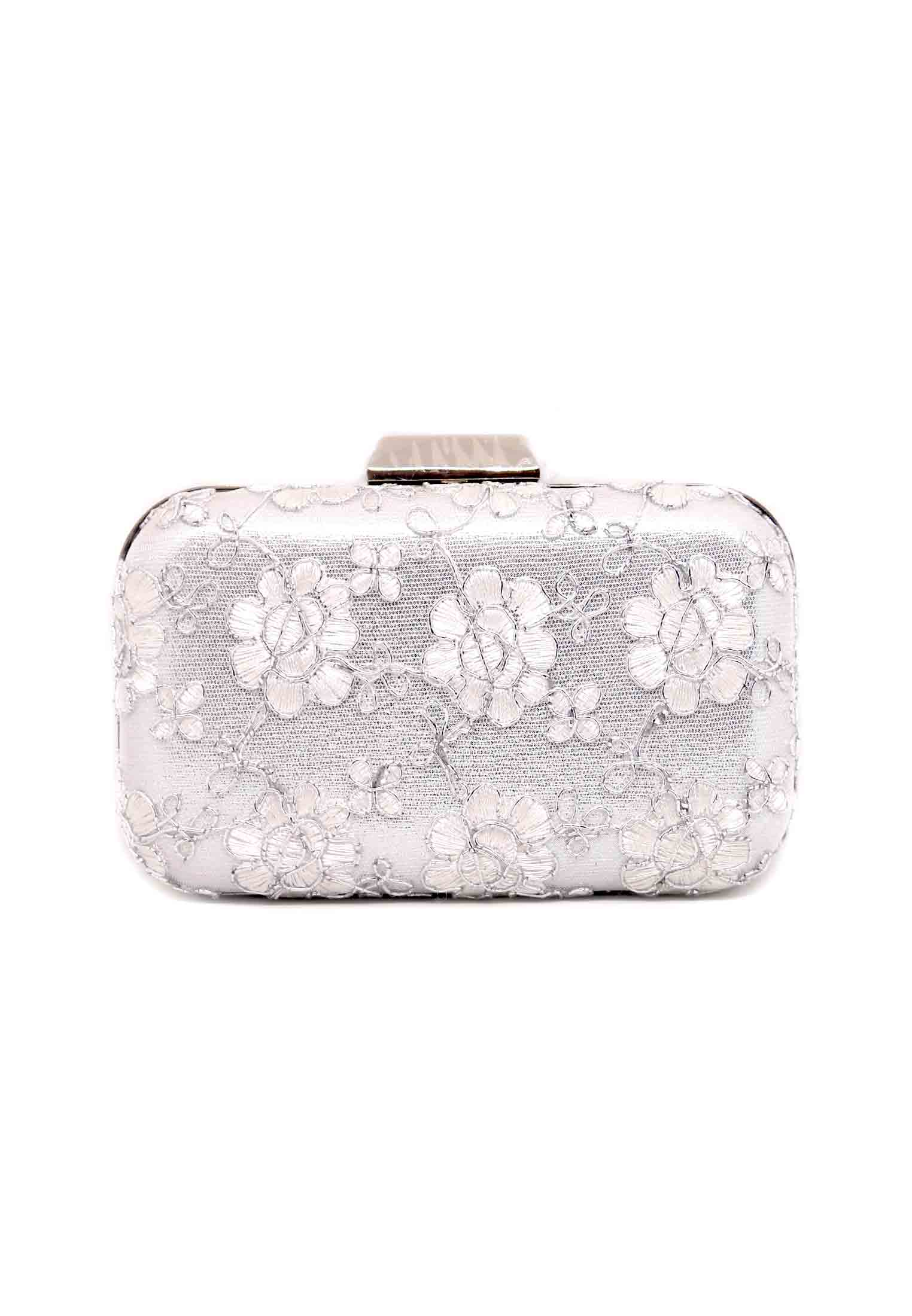 Silver-colored Metal Party Purse