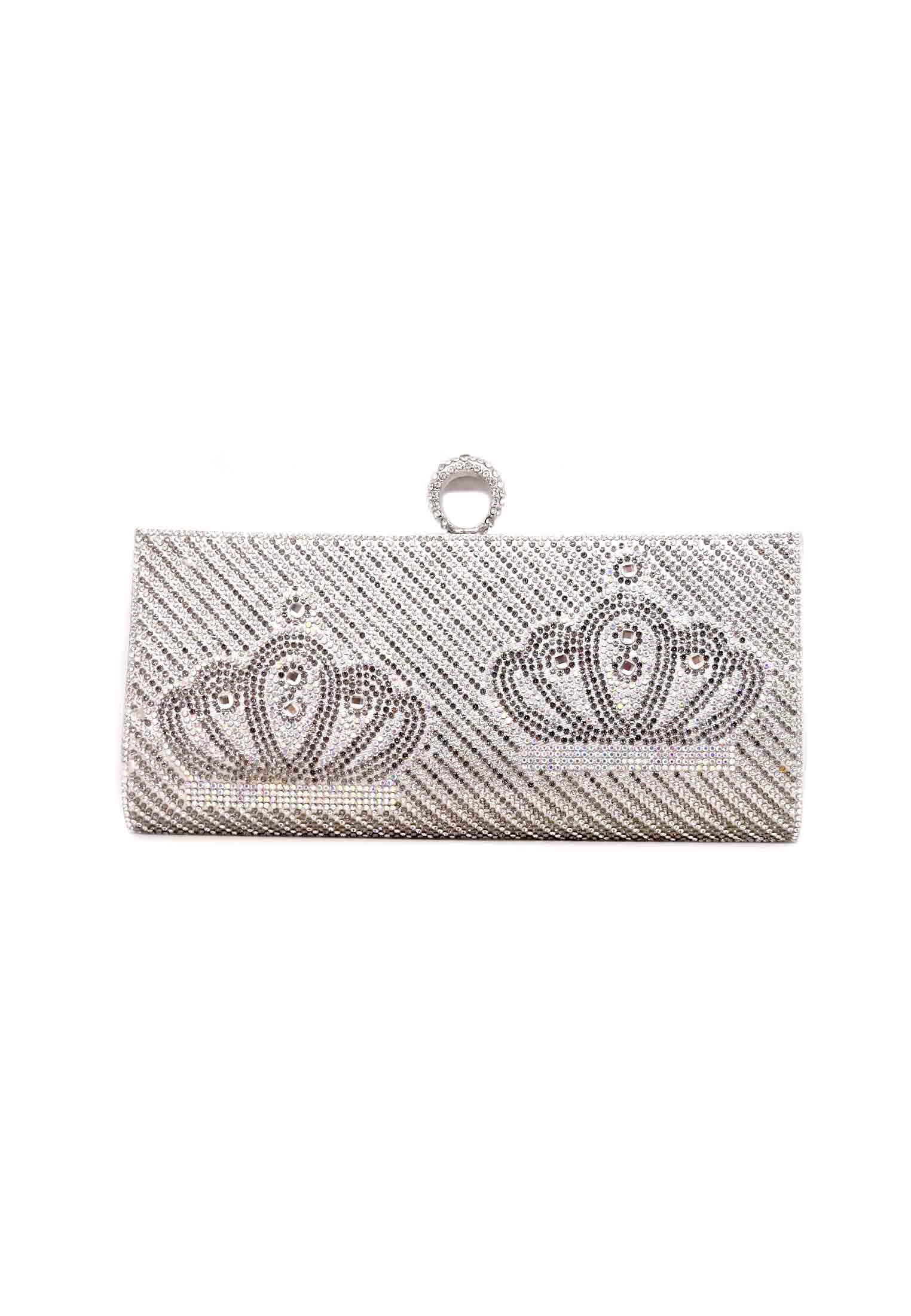 Silver Colored Artificial Leather Purse