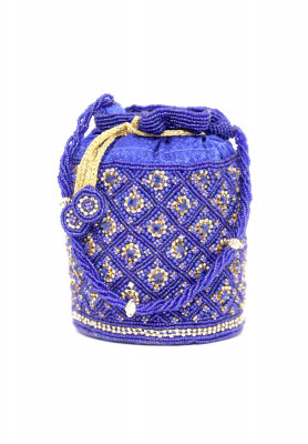 Round Shaped Blue Party Purse