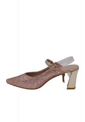 Glittering Box Heel Shoe