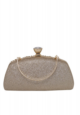 Glittering Golden China Leather Party Purse