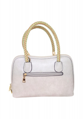 Gray Artificial Leather Ladies Bag