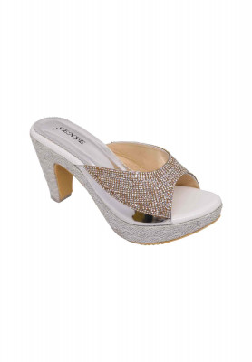 Silver Bridal Shoe