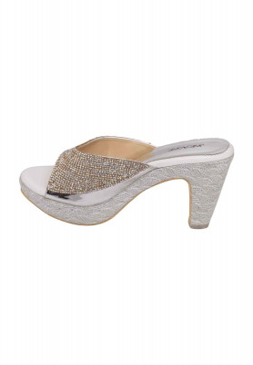 Silver Bridal Shoe
