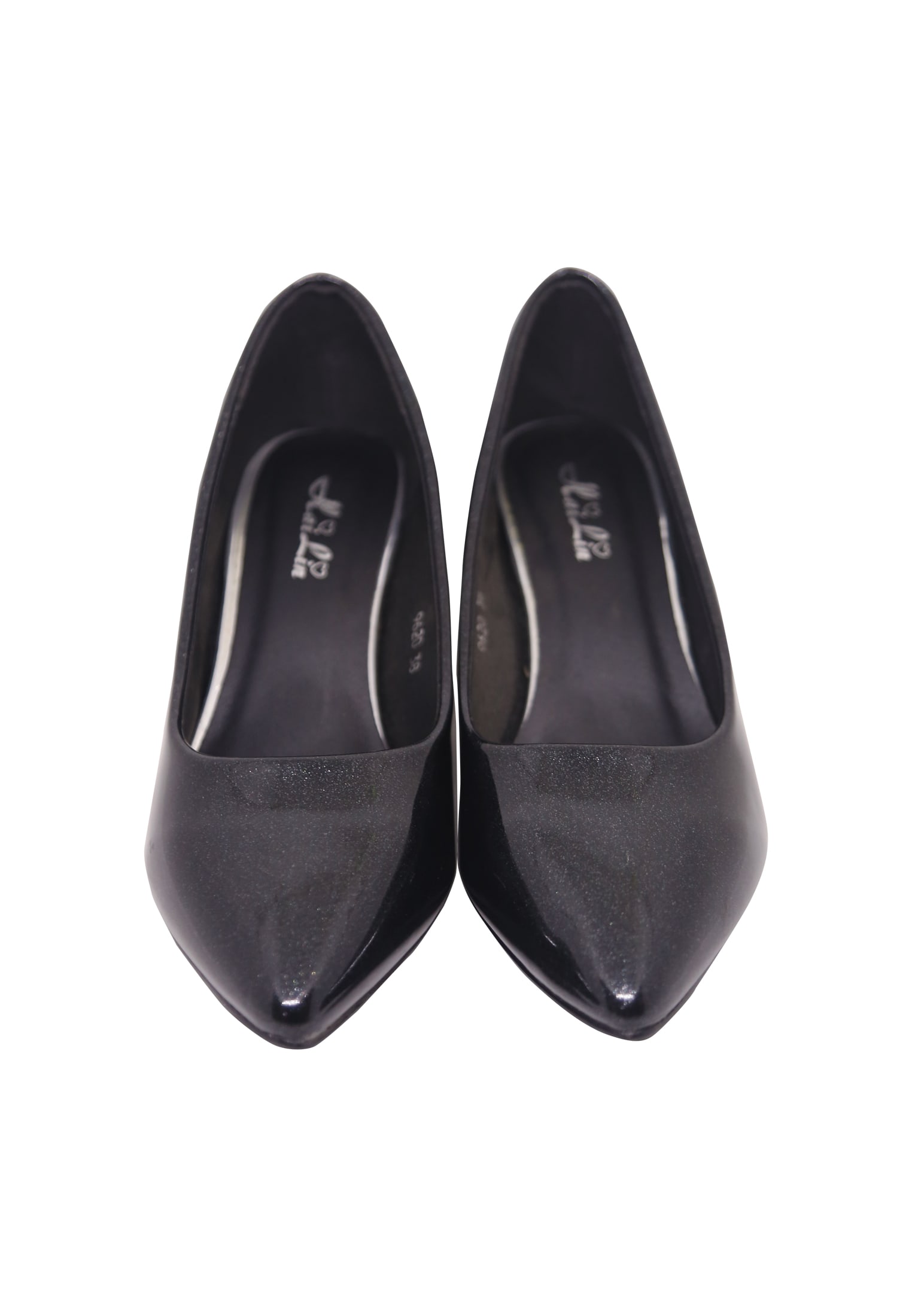 Biye Bazaar | Black Glass Cut Shoe