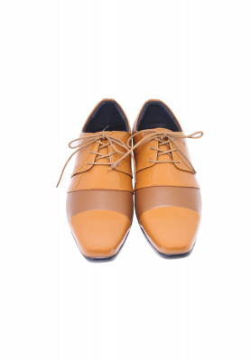 Mustard Pattern Leather Gents Shoe