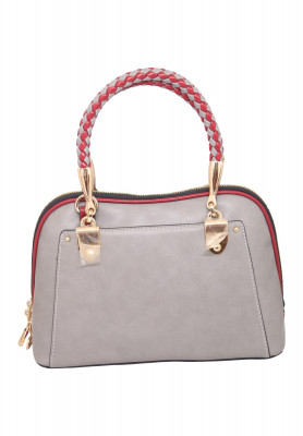 Ash and Red Leather Side Bag